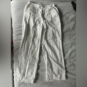 Abercrombie White Linen Pants
